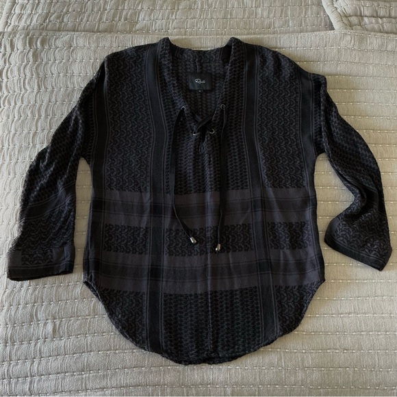 Rails Lily Onyx Jacquard Blouse - Picture 4 of 11